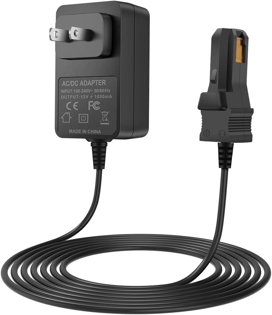 12-Volt Charger Replacement Part for Power Wheels Gray Battery and Orange Top Battery, 12 Volt Ride-on Toys Battery Charger, Replaces 00801-1869 00801-0638 00801-1778 00801-0972 00801-1480 Power Cord