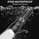 Flashlight Rechargeable USB-C, Flashlights High Lumens3 Light Modes, Digital Battery Display Tactical Flashlight, P65 Waterproof LED Flash Light for Camping, Hiking, Emergencies (H06)