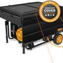 IGAN Generator Covers While Running Pro-Max for most 3500w-12000w Generators - Ultra Heavy Duty Generator Covers for Outside with Windproof Kit - Portable Waterproof Generator Cover, Black