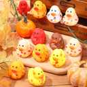 Lenwen 36 Pcs Thanksgiving Turkey Rubber Ducks Bulk 2 Inch Fall Duckies for Friendsgiving Thankful Dinner Party Activity Supplies Table Decorations