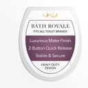 Bath Royale Slow Close Toilet Seat Round BR283-00 Heavy Duty & Scratch Resistant, Fits All Toilet Brands, MasterSuite Series