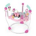 Bright Starts Disney Baby Minnie Mouse Forever Besties Baby Activity Center Jumper with 10 Toys, Lights & Sounds, 360-Degree Seat, 6-12 Months (Pink)