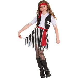 Rubies Buccaneer Pirate Costume Dress for Kids Girl's, Large