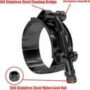 BOTTEN 4 Pack 1.5" Stainless Steel T-Bolt Hose Clamps - Clamp Range 44-50mm for 1.5 Hose ID (Black) - Durable and Reliable Hose Clamps for Secure Connections"