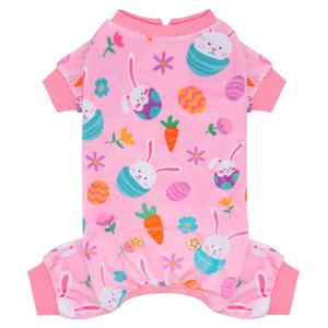 Easter Egg Dog Pajamas, Holiday Dog Clothes for Dogs, Size XL