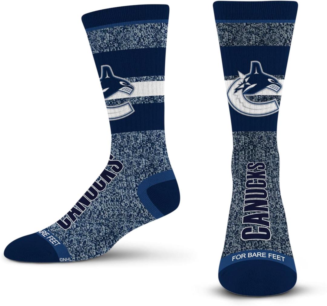 For Bare Feet NHL Unisex Nhl Marble Spotlight Crew Sock (Blue)