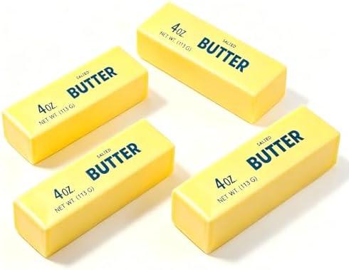 5 Pack Butter Squishy Toy, Super Soft Slow Rising Squeeze Toys, Stress Relief Sensory Fidget Butter Shape for Kids & Adults, Anxiety Releasing Squishies for Party Favors, Classroom Prizes