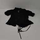 Scarlet Darkness Women Renaissance Shirt Puff Sleeve Square Neck Peasant Pirate Blouse,M
