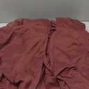 Burgundy Ruffle Linen Curtains 72 Inch Length, 2 Panels, W58 x L72 In, Linen Textured Boho Farmhouse Ruffled Curtains for Living Room Rod Pocket Privacy Light Filtering Semi-Sheer Autumn Flowy Curtain