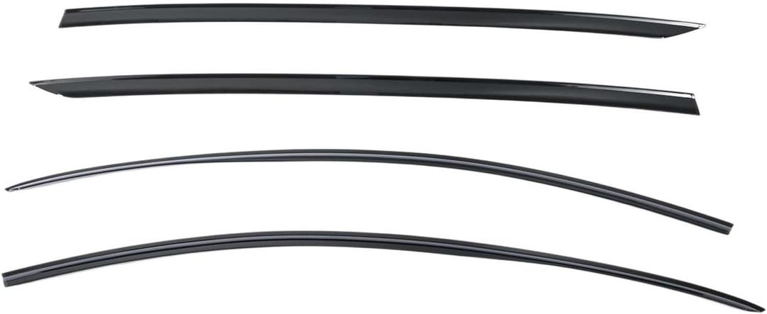 Rain Guards Compatible with Tesla Model Y Juniper 2025 2026 Standard Wheelbase Window Visors Wind Deflectors PC Glossy Black