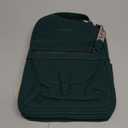 FADEON Mini Backpack Purse for Women, Designer Leather Cute Roomly Small Backpacks, Ladies Shoulder Backpack Fashion Handbag (Dark Green Suede Style)