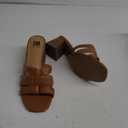 SM New York NWB Brown Block Heel Sandals Open Toe Slip-On‎ Neutral Shoes 10