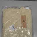 Askdeer Men's Cable Knit Pullover Sweater Long Sleeve Crew Neck Knit Sweater Soft Casual Sweaters with Ribbing Edge Beige, S