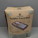 Umoving Portable Toddler Travel Bed Foldable Soft Foam Floor Crib with Washable Cover, Built-in Safety Rails, No Assembly, Compact for Travel & Home Use, Grey, 49" X 20" X 4.5"