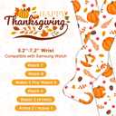 Christmas Halloween Watch Bands Compatible with Samsung Galaxy Watch 40mm 41mm 42mm 44mm 45mm 46mm, 20mm Holiday Replacement Silicone Strap for Galaxy Watch 7 / 6 / 5 / 5 Pro / 4 / 4 Classic / 3 / Active 2&1 (Autumn)