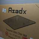 Azadx Tempered Glass Chair Mat for Carpet 32" x 48" Heavy Duty Office Chair Mat for Carpets 1/5" Thick for Carpeted Floor/Hard Floor Easy Glide Carpet Protector with Round Corner and Polished Edge