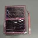 DIY Lash Extension Kit Volume Thick Lash Clusters 80D+100D 320 pcs Individual Lashes D Eyelash Extension Kit Lash Bond and Seal and Tweezers for Lash Clusters Kit DIY at Home