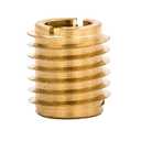 E-Z LOK Knife Threaded Insert for Hard-Wood, Brass Thread Inserts 10-24 Internal Threads, 0.500" Length Pack of 25
