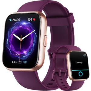 Smart Watches for Women, 1.85" HD Smart Watch Compatible iPhone/Samsung/Android (Answer/Make Call), Fitness Watch with Heart Rate/Sleep/SpO2 Monitor, SmartWatch 3ATM Waterproof 120+ Sport Modes Alexa