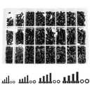 1390 Pcs M2 M3 M4 M5 Metric Screw Assortment, Grade 12.9 Alloy Steel Hex Socket Head Cap Nuts Bolts Washers Kit, Black Zinc Plated and Anti Rust Metric Screw Set 16 Sizes 4MM to 20MM