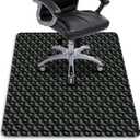 Office Chair Mat for Hardwood Floors, 48" x 36" Black 3D Pattern PVC Chair Mat, Heavy Duty Floor Protector for Rolling Chair, Easy Glide and Clean, Under Computer Desk Floor Mat for Home & Office Use