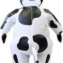 Spooktacular Creations Inflatable Cow Costume Adult, Halloween Blow up Outfit, Cow Inflatable Suit for Cosplay Themed Parties (X-Large(75In))