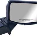 Passenger Right Side Door Mirror Power Heated with BLIS(Blind Spot Light) Glass Puddle and Signal Light Chrome Pirmer and Textured Back Cover for Chevrolet Silverado 2019 to 2025
