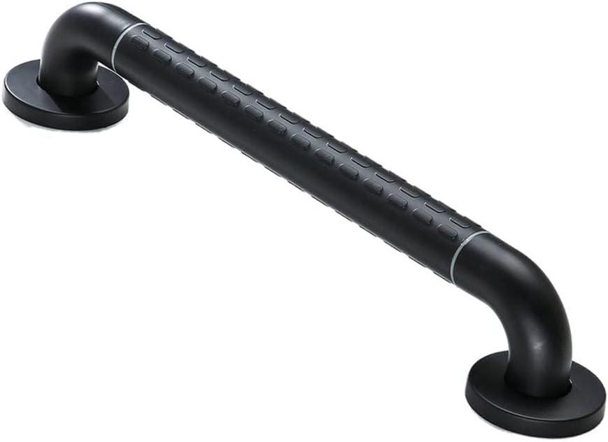 12" Black Bathroom Anti-Slip Straight Grab bar, 1.45 Inch Diameter, Bathtub Textured Shower Bar, Home Saftey Armrest, Toilet Support, Available for Towel Holder and Door Handle