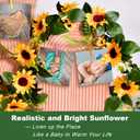 Naidiler Vibrant Full Sunflower Garland for Decoration, 6.2Ft Pretty Sunflower Vine for Wedding Baby Shower Boho Birthday Party Table Room Backdrop Dcor