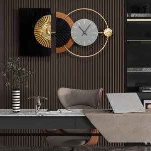 32x16 Inch Modern Large Wall Clock Battery Operated - Silent Decorative Analog Clocks Asymmetric for Living Room, Kitchen, Bedroom, Office, Home Decor (Medium)