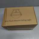 HOLKIRT Mid Century Modern Globe Semi Flush Mount Ceiling Light Fixture,White Opal with Brass Finish,Living/Dinning Room Brass Color