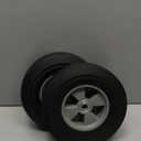 HAKZEON 2 Pack 10 x 2.5 Inch Flat Free Solid Rubber Tires and Wheel, Solid Wheels with 5/8 Inch Axle Hole, Cart Dolly Hand Truck Replacement Wheels, 330lbs Loading Capacity