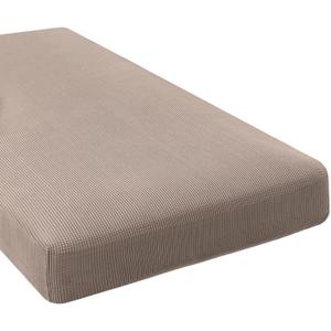 H.VERSAILTEX Super Stretch Individual Chaise Cover Sectional Couch Covers for L Shaped Sofa Both Left/Right Featuring Thick Jacquard Textured Twill Fabric (1 Piece Chaise Cover Large, Sand)