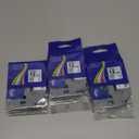 Label Maker Refill 1/2" Black on White Compatible for Brother P-Touch Label Tape TZe TZ Tape 12mm 0.47 Laminated White, for PT PTD410 PTD210 D210 D220 H110 D410 P710BT Printer, 3 Pack