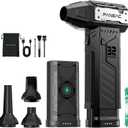 Electric Air Duster - 2 x Battey Pack Swappable, 150,000 RPM Compressed Air Blower, 3-Speed Cordless Air Duster for PC Cleaning, Canned Air Replacement with Fast Charging