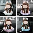 Car Seat for 17cm Dolls with Air Vent Clip and Desktop Stand, Have A Seat Compatible with Doll, Doll Accessories for Vent Clip Decoration, Gift for Dolls (Blue)