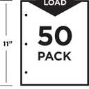 Avery Diamond Clear Page-Size Sheet Protectors, Pre-Punched for Use with Tab Dividers, Top Load, 50 Document Protectors (74203)