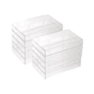 Audio Cassette Tape case Clear/Clear Square Edge Audio Cassette Tape Storage 10 Pack