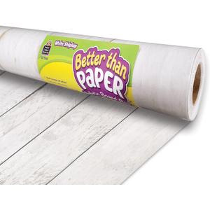 Teacher Created Resources White Shiplap Better Than Paper Bulletin Board Roll (TCR77498), 144" x 48"