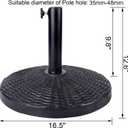 Blissun 22 lbs Heavy Duty Patio Market Umbrella Base Stand