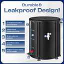 Collapsible Rain Barrel, Portable Rain Water Collection System Kit, 53 Gallon Foldable Water Tank & Storage Reservoir with Spigot for Garden, Lawn, & Emergency Use