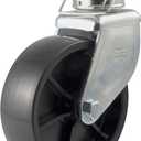 CURT 28277 6-Inch Caster Trailer Jack Wheel Replacement, Fits 2-In Tube, 1,200 lbs Clear Zinc