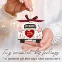 AVERXO Valentines Day Gifts for Couples - Mr & Mrs Three Layer Wooden Valentines Ornaments 2025 for Decorations - Weeding Gifts, Just Married Gift for Women Men Her Him Wife Husband