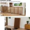 Dog Gate 32" Tall Foldable Dog Gate for Doorways Freestanding Pet Gate for Dogs Indoor (Walnut,6 Panel)