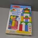 Melissa & Doug Wooden Building Blocks, 100-Piece Set of Sorting & Stacking Toys in 4 Colors and 9 Shapes, Classic Toddler Toys for Girls & Boys Ages 2+ - FSC Certified