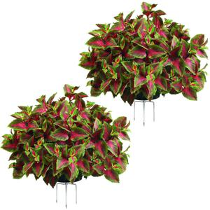17” Artificial Boxwood Style Topiary Ball – Colorful Faux Foliage Bush, UV Resistant Pre-Assembled Outdoor Plant for Front Door, Garden & Patio Decor