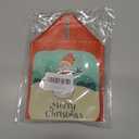 Merry Christmas Tissue Box Cover Square - Santa Claus Waterproof Tissue Holder - Facial Paper Organizer for Home Bathroom Office - Reindeer Xmas Desk Tabletop Supplies Decorative Dispenser Box - A19