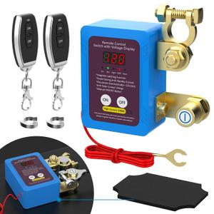 Kill Switch for Car, Malictele 12V 240A Remote Battery Disconnect Switch with Led Voltage Display Car Kill Switch Anti Theft Automatic Cut/Shut Off Switch for Auto Truck Marine RV ATV Boat