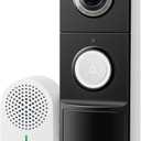 Tapo 2K+ Wired or Battery Powered Smart Video Doorbell with Chime - 180 Field of View, Person/Vehicle/Package Detection, Ring Call, 2-Way Audio, Subscription-Free Local Storage or Optional Cloud,D225