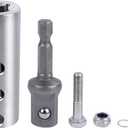 Stainless Steel Trailer Jack Drill Adapter, Top Wind Trailer Jack Crank Handle Cordless Drill Adapters with a 1/2 Inch Socket Adapter Bit, Compatible with 1 Inch Jacks Drive Shaft